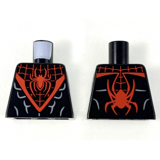 Torso Large Red 'V' with Webbing and Spider Pattern