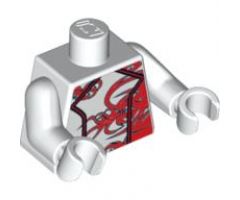 Torso Speed Racer Red Dragon Pattern / White Arms / White Hands