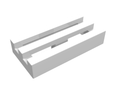Tile, Modified 1 x 2 Grille without Bottom Groove / Lip