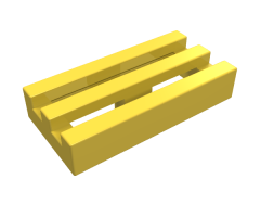 Tile, Modified 1 x 2 Grille without Bottom Groove / Lip