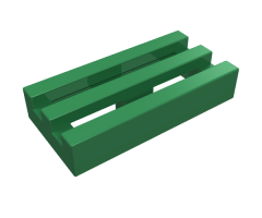 Tile, Modified 1 x 2 Grille without Bottom Groove / Lip