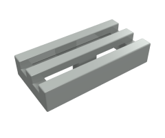 Tile, Modified 1 x 2 Grille without Bottom Groove / Lip