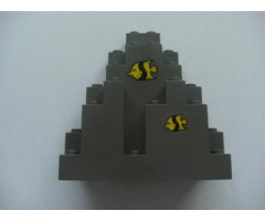 Rock Panel 3 x 8 x 7 Triangular (LURP) with 2 Fish Pattern (Stickers) - Set 6559