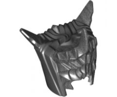 Minifigure, Headgear Helmet Spiked with Hood Black Pattern