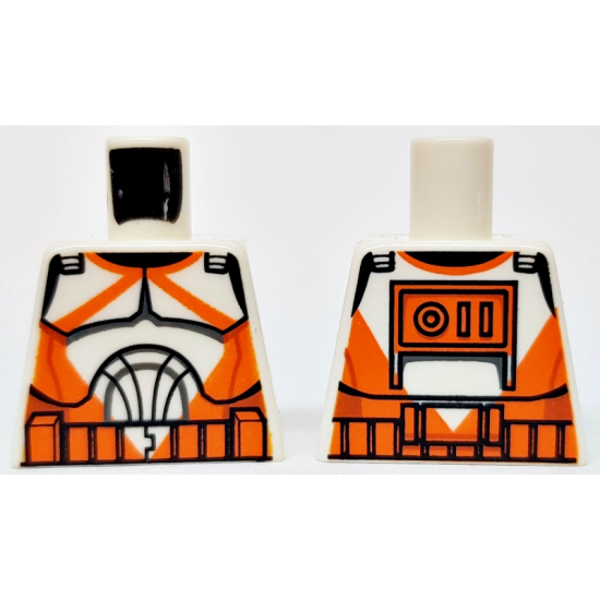 Torso SW Armor Clone Trooper with Orange Markings Pattern (Clone Wars)