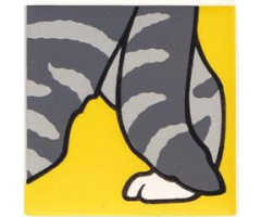 Duplo, Tile 2 x 2 x 1 with Cat Mosaic Picture 18 Pattern (Set 1014)