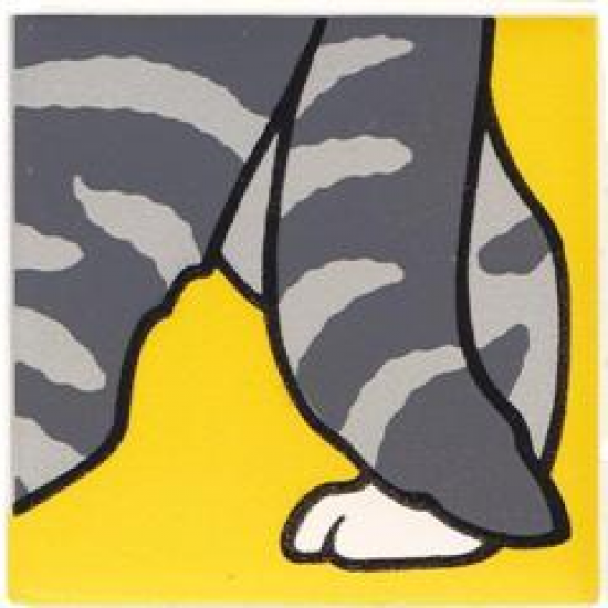 Duplo, Tile 2 x 2 x 1 with Cat Mosaic Picture 18 Pattern (Set 1014)
