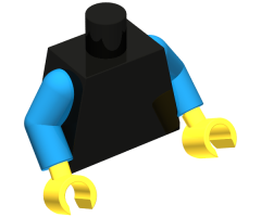 Torso Plain / Blue Arms / Yellow Hands