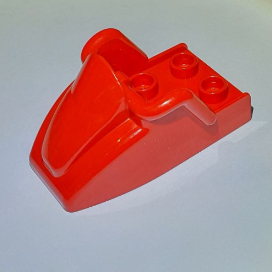 Duplo, Vehicle Snowmobile Body with 'POLICE' and Logo Pattern