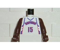Torso NBA Toronto Raptors #15 (White Uniform) Pattern / Brown NBA Arms