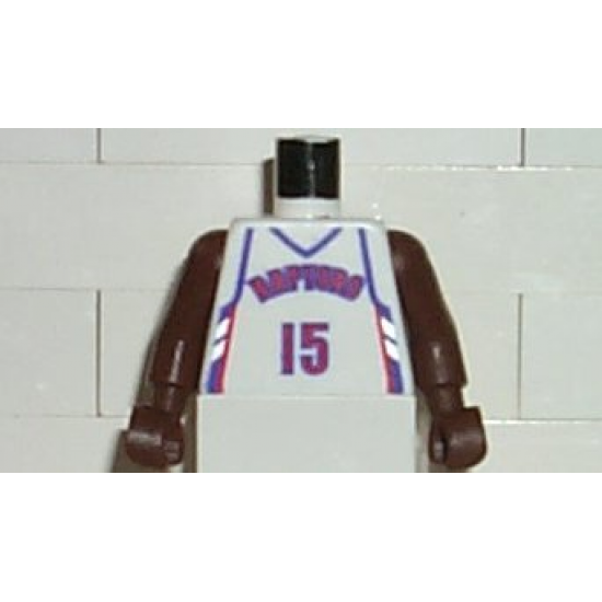 Torso NBA Toronto Raptors #15 (White Uniform) Pattern / Brown NBA Arms