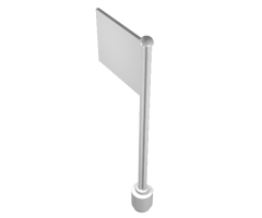 Flag on Flagpole, Straight with Coast Guard Pattern