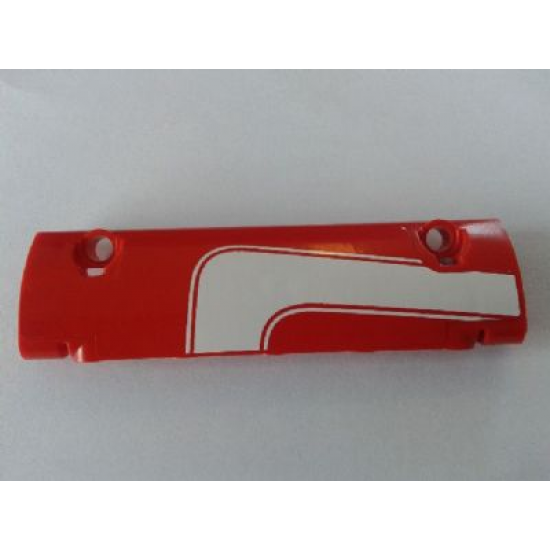 Technic, Panel Curved 11 x 3 with White Curved Stripe Pattern Model Right Side (Sticker) - Set 8258