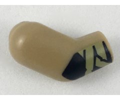 Arm, Right with Black Gloves, Olive Green Wrappings Pattern