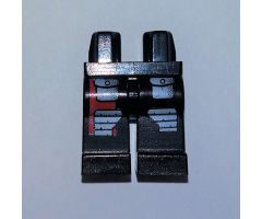 Hips and Legs with Alpha Team Gray Pockets and Red Stripe Pattern (Cam)