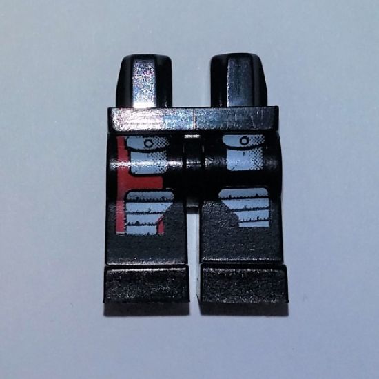 Hips and Legs with Alpha Team Gray Pockets and Red Stripe Pattern (Cam)
