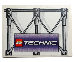 Slope 10 6 x 8 with Girders and LEGO TECHNIC Logo Pattern (Sticker) - Set 3403