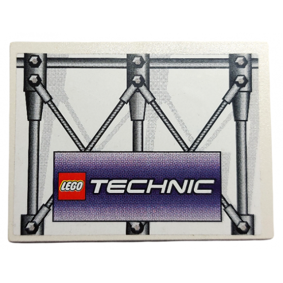 Slope 10 6 x 8 with Girders and LEGO TECHNIC Logo Pattern (Sticker) - Set 3403