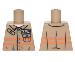 Torso Ghostbusters Jumpsuit with 'KEVIN' ID Badge and 2 Pockets Pattern