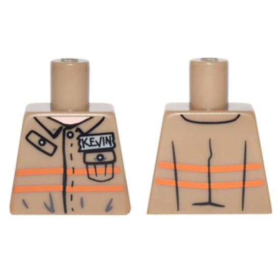 Torso Ghostbusters Jumpsuit with 'KEVIN' ID Badge and 2 Pockets Pattern