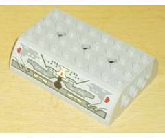 Slope, Curved 6 x 8 x 2 Double with Millennium Falcon Circuitry Pattern on Both Sides (Stickers) - Set 4504