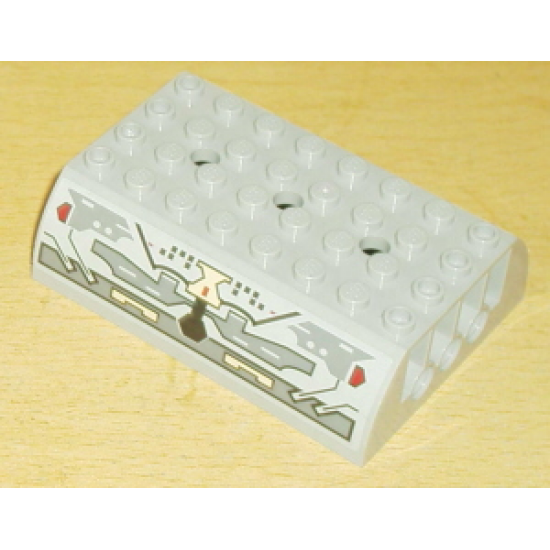 Slope, Curved 6 x 8 x 2 Double with Millennium Falcon Circuitry Pattern on Both Sides (Stickers) - Set 4504