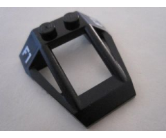 Windscreen 4 x 4 x 1 Roll Cage with 'F1' on Black Background Pattern on Both Sides (Stickers) - Set 8495