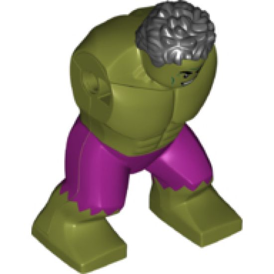 Body Giant, Hulk with Messy Hair and Magenta Pants Pattern