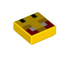 Tile 1 x 1 with Angry Bee Eyes Minecraft Pixelated Pattern