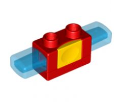 Duplo, Vehicle Siren with Light and Sound, 1 x 2 Base with Yellow Button