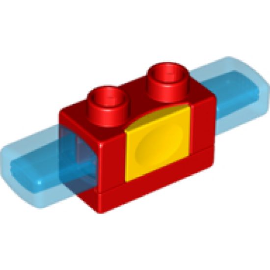 Duplo, Vehicle Siren with Light and Sound, 1 x 2 Base with Yellow Button