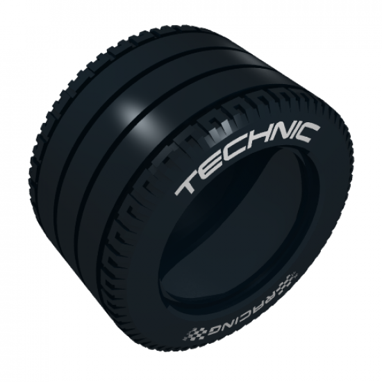 Tire & Tread Technic Racing Large with 'TECHNIC RACING' White Pattern
