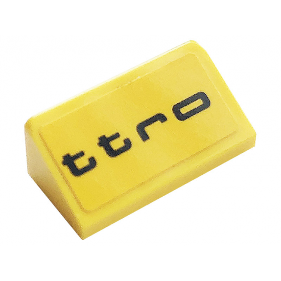 Slope 30 1 x 2 x 2/3 with Black 'ttro' Pattern (Sticker) - Set 76897