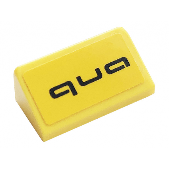 Slope 30 1 x 2 x 2/3 with Black 'qua' Pattern (Sticker) - Set 76897