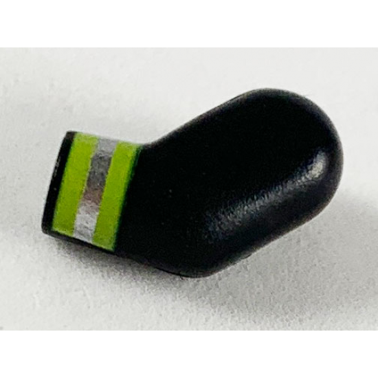 Arm, Left with Lime and Silver Reflective Stripes Pattern