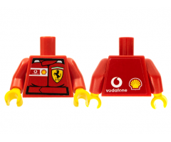 Torso Racers Ferrari front, Vodafone back (Stickers) without Driver Name Pattern / Red Arms / Yellow Hands