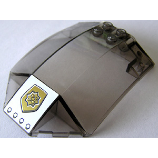 Windscreen 8 x 6 x 2 Curved with World City Gold Police Badge Pattern (Sticker) - Set 7031