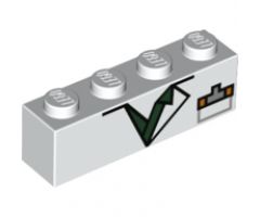 Brick 1 x 4 with Devo Suit Pattern