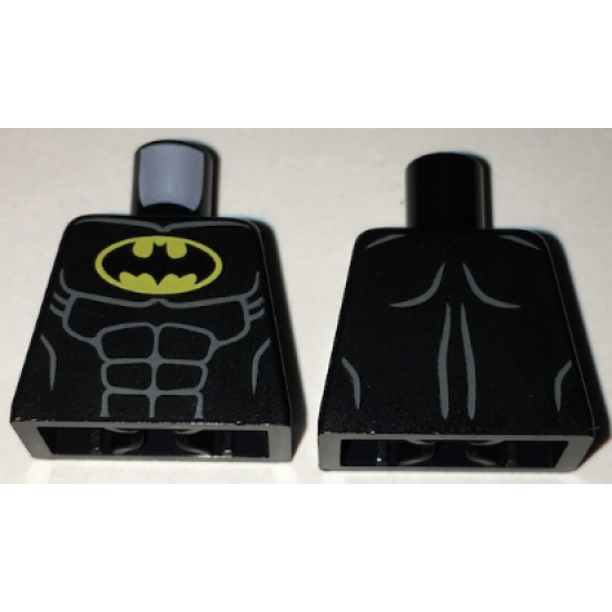 Torso Batman Logo in Yellow Oval with Muscles Pattern
