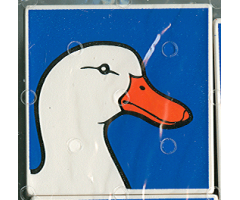 Duplo, Tile 2 x 2 x 1 with Duck Mosaic Picture 03 Pattern (Set 1078)