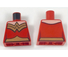 Torso Female Outline and Gold Trim and Belt High Cut Pattern (Wonder Woman)