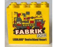 Brick 2 x 4 x 3 with Legoland Deutschland Resort FABRIK 2019 Pattern