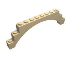 Arch 1 x 12 x 3 Raised Arch with 1 Cross Support