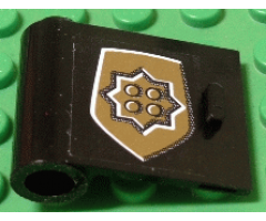 Door 1 x 3 x 2 Left with World City Gold Police Badge Pattern (Sticker) - Set 7034