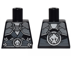 Torso Ninjago Silver Armor Plates, Straps and Buckles and Earth Power Emblem Pattern