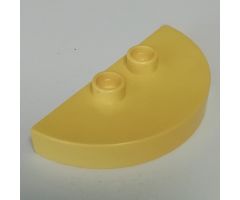 Duplo Tile, Modified 2 x 4 x 1/2 (Thick) Half Circle with 2 Studs