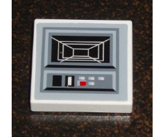 Tile 2 x 2 with SW Star Destroyer Control Panel Pattern Port Side (Sticker) - Set 6211