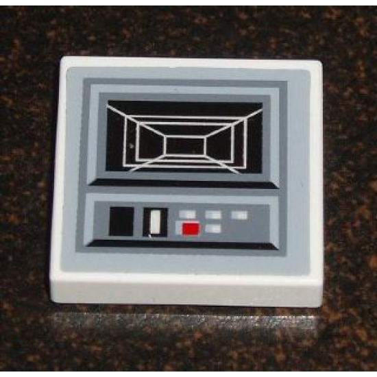Tile 2 x 2 with SW Star Destroyer Control Panel Pattern Port Side (Sticker) - Set 6211