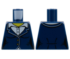 Torso Female Suit Jacket with White Collar Shirt with Buttons Pattern
