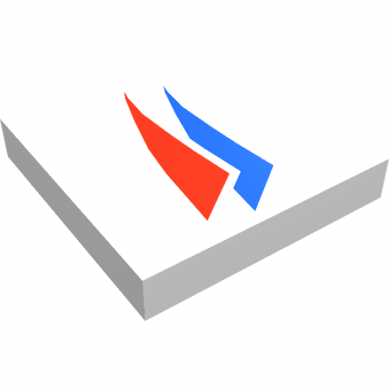 Tile 2 x 2 with Red and Blue Windsurfer Triangles Pattern
